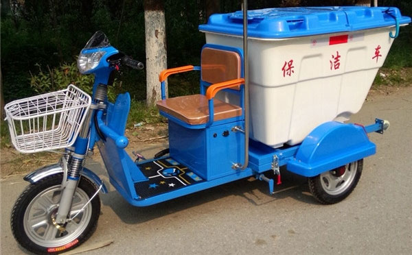 陇南电动三轮保洁车DG3500B500L塑料桶
